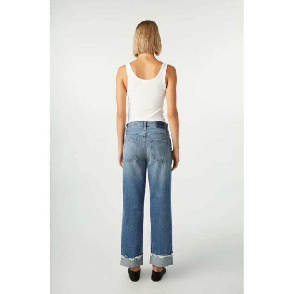 AMO Jeans size 30 Sonia Straight Leg Cuffed Taboo Wash Casual Minimalist Denim - Picture 5 of 12